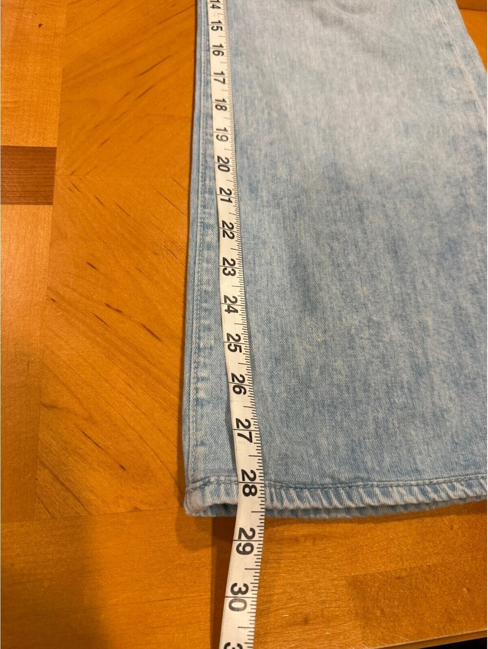 PAIGE Bentley Jeans Womens 29 Light Wash Wide Leg Trouser Stretch Denim 30x28 - Picture 3 of 10